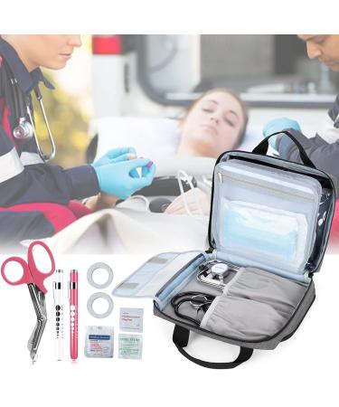 Trunab Padded Stethoscope Case Small First Aid Kit Bag Empty Hold Two Stethoscopes Compatible with 3M Littmann/MDF/ADC Ideal for Home Car Camping and Hiking Grey - Buy Online on SooperMarket.com