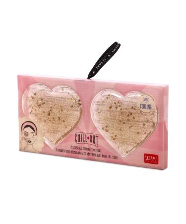 Legami - Chill Out - refreshing and reusable eye pads heart 2 pieces (1 pack)