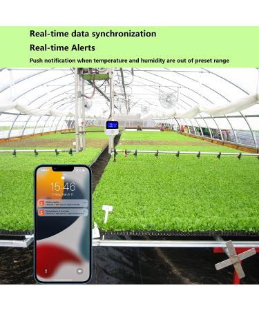 WiFi Hygrometer Thermometer with External Probe - Wireless Digital Monitor for Home, Greenhouse, Fish Tank & Refrigerator - Tuya App Compatible - Real-time Sync & Backlight LCD - Buy Online on SooperMarket.com