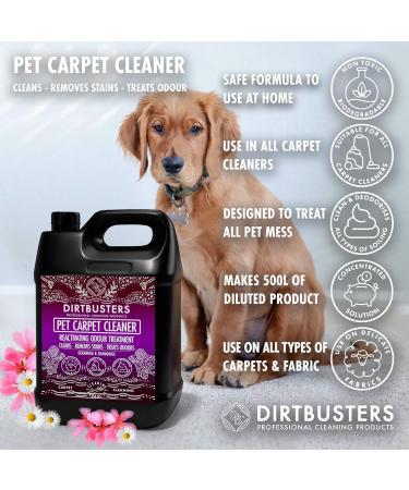 Dirtbusters Pet Carpet Cleaner Blackberry and Fig and Geranium and Chamomile 2x5 Litre Professional Carpet and Upholstery extraction shampoo solution cleaner with reactivating odour treatment. - Buy Online on SooperMarket.com