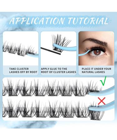 Lash Clusters 84 Pcs | DIY Cluster Eyelash Extensions | Snowflakes D-Mix (8-16mm) | Soft and Comfortable Individual Lashes - Buy Online on SooperMarket.com