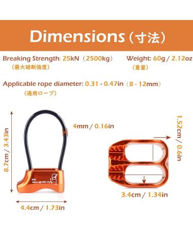 TRIWONDER ATC Belay Device - V-Grooved Micro Rescue Guide for Rock Rappelling | Red with Carabiner - Buy Online on SooperMarket.com