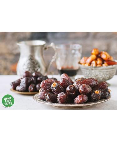 Wholefood Earth Organic Dried Medjoul Dates 250g - Raw, GMO-Free, Vegan | High Fibre | Certified Organic - Buy Online on SooperMarket.com