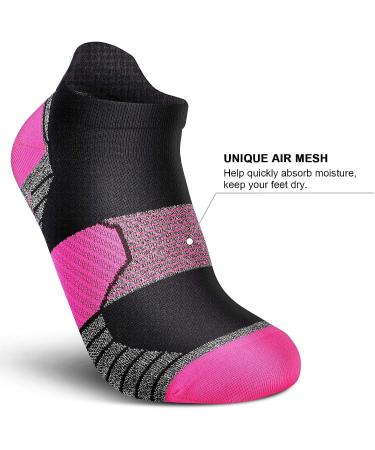 PAPLUS Compression Running Socks Women (6 Pairs) - Arch Support Ankle Athletic Socks (Mix of Colors) - Small-Medium - Buy Online on SooperMarket.com