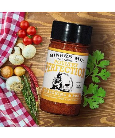 Miners Mix Poultry Perfection Seasoning Blend for Chicken and Turkey - Low Salt, All Natural, No MSG (5.2oz) - Buy Online on SooperMarket.com