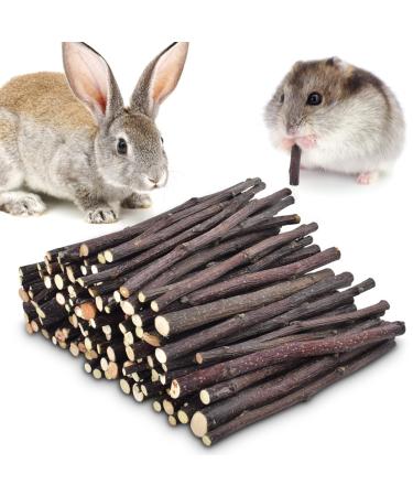 ERKOON 300g or 500g Organic Natural Apple Sticks Small Animals Molar Treats Chew Toys Apple Branch for Hamster Rabbit Bunny Guinea Pig Chinchilla Squirrel 10.5 Ounce (Pack of 1)