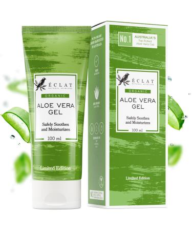 Pure Aloe Vera Gel for Face, Hair & Body - 100% Natural Organic Aloe Vera Gel for After Sun Skin Care, Soothing, Hydrating - Hand Harvested & Cold Pressed in Australia - Dermatologist Developed