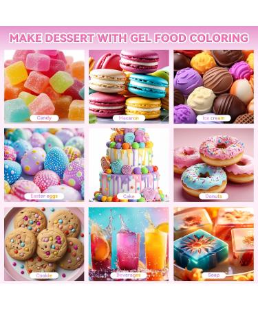 Buy Wwtop 5 Gel Food Color Set - 25g x5 | Sugar-Free Cake & Fondant Coloring | Ideal for Macarons Drinks & Easter Eggs - Buy Online on SooperMarket.com