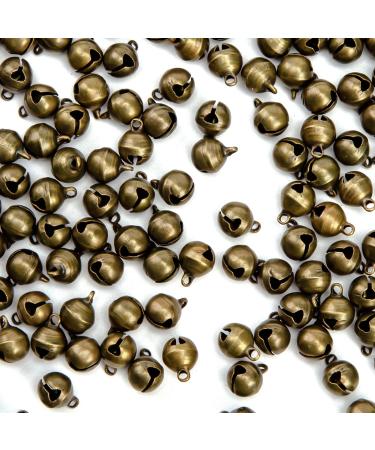 MCPINKY Bronze Jingle Bells, 300PCS Mini Bells 0.3 inches Vintage Bells for Crafts Anklets Jewelry Findings Sewing Necklace Knitting 300PCS 0.3Inch