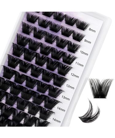Individual Cluster Lashes D Curl 0.07mm 8-16mm Mix DIY Lash Extensions Wide Stem Individual Eyelashes Soft and Wispy Cluster Eyelash Extensions(XHFD-ZW06-0.07-D-816) RR-8-16mm Cluster Lash-ZW06-0.07-D