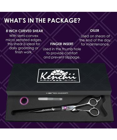 Kenchii Scorpion 8 Inch Curved Grooming Scissors for Dogs and Pets | Premium Steel Dog Shears for Pet Grooming - Buy Online on SooperMarket.com