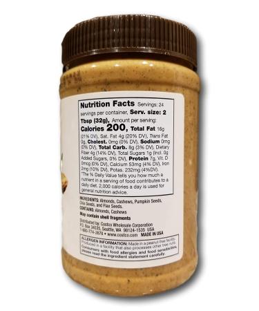 Kirkland Signature Mixed Nut Butter - Nutritious Spread with Almonds, Cashews, and Pecans - Buy Online on SooperMarket.com