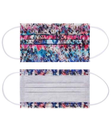 NU R Tie Dye Disposable Face Mask 3 Ply with Filter Layer - 10pcs | Elastic Earloop | Retail Sealed Bags | TIE & DYE-006 - Buy Online on SooperMarket.com