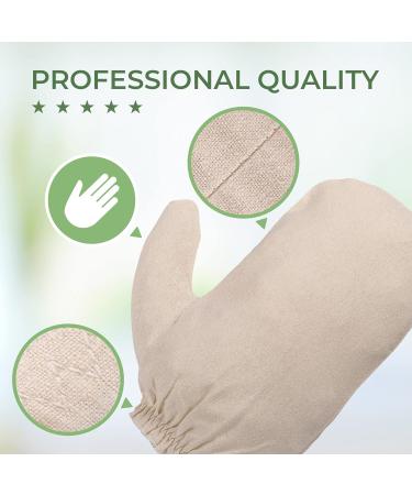 MASSAGE-EXPERT Garshana Raw Silk Gloves - 1 Pair for Ayurvedic Dry Massage & Cellulite Treatment - One Size Fits All - High-Quality - Buy Online on SooperMarket.com