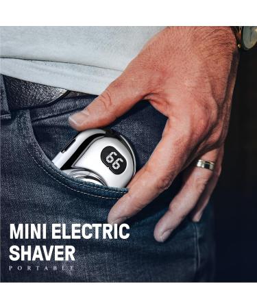 Mini Electric Shaver 2024 | Fast Charging Portable USB Razor with Mirror | Powerful Men's Beard Trimmer (Blue - Buy Online on SooperMarket.com