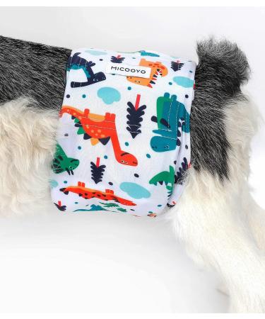 Buy Micoooyo Washable Abdominal Bandage for Males | Reusable Dog Diapers | Medium Suctionable Dog Wraps (3-Pack) - Animals Fruits & Cars | Adjustable Closure 33-40.6cm Waist - Buy Online on SooperMarket.com
