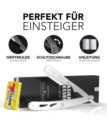 Anthony Brown Razor Set - Unique Precision Blade Head - Black & Silver Options - Includes Changing Blades & Etui - International Shipping Available - Buy Online on SooperMarket.com
