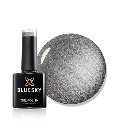 Bluesky Gel Nail Polish Titanium A032 Silver Steel Grey Long Lasting Chip Resistant 10 ml (Requires Drying Under UV LED Lamp) Steel Grey 10.00 ml (Pack of 1)
