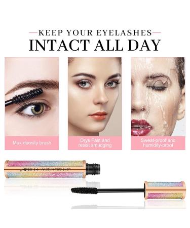 4D Silk Fiber Waterproof Mascara for Longer Thicker Voluminous Eyelashes - Smudge-Proof & Long-Lasting - Black - Buy Online on SooperMarket.com