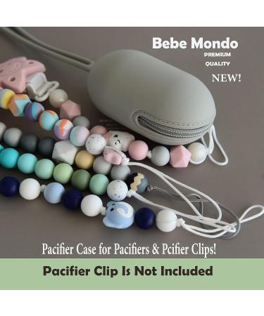 bebe mondo Silicone Pacifier Holder Case for Diaper Bag | Fits Pacifiers, Strollers & Travel | Unisex Diaper Bag Accessory - Buy Online on SooperMarket.com