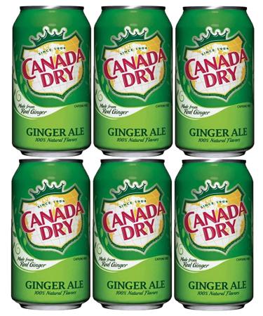 Canada Dry Ginger Ale, 12oz Cans, Pack of 6 Ginger 12 Ounce (Pack of 6)