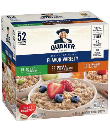 QUAKER VARIETY OATMEAL HOT CEREAL INSTANT 76.2 OZ - 0030000561951