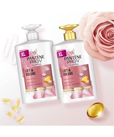 Pantene Biotin & Rose Water Hair Thickening Conditioner 1L - Silicone-Free Volumizing Formula - Buy Online on SooperMarket.com