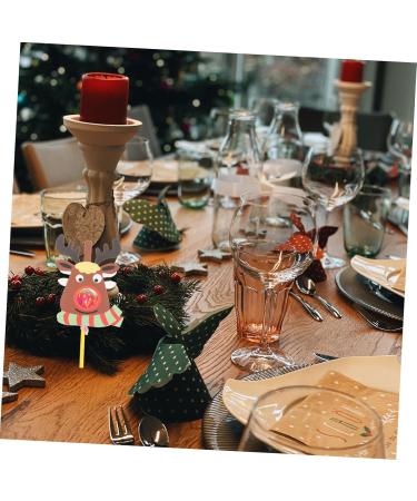 HOLIDYOYO 75 Pcs Lollipop Paper Card Elk Reindeer Candy Holder Xmas Lollipops Sweets for Lollpop - Buy Online on SooperMarket.com