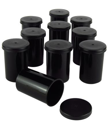 Unconventional Panda Black Film Canisters - Sturdy Plastic - for Geocaching or Small Parts (10 Pack)