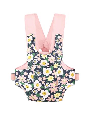 GAGAKU Toy Baby Carrier for Dolls Reborn Baby Doll Carrier for Kids Doll Accrssories Carrier for Doll - Pink - Daisies 7_pink_daisies