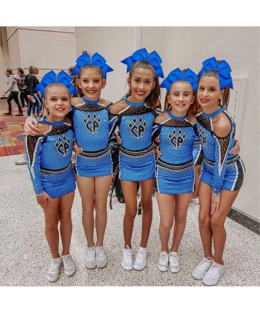 Niuhong Hair Tie - 4 Pieces Bow Hair Loops Large Colorful Bows Cheerleading Girls Accessory Blue (20.3 cm) - Buy Online on SooperMarket.com