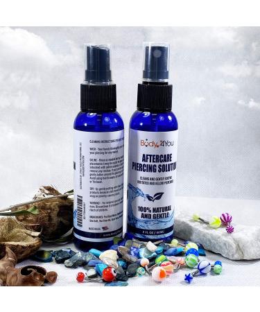 BodyJ4You Piercing Aftercare Saline Cleanser Spray - Case of 24x60ml | Natural Care Treatment Solution with Tea Tree, Aloe, and Sea Salt - Buy Online on SooperMarket.com