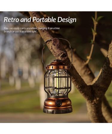 Rechargeable 1500LM Dimmable LED Camping Lantern - Waterproof Vintage Lantern for Outdoor Hiking & Emergencies - Buy Online on SooperMarket.com