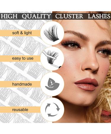 QUEWEL Mega-D Cluster Lashes 72 Pcs | C/D Curl 8-16mm | DIY Eyelash Extensions - Buy Online on SooperMarket.com