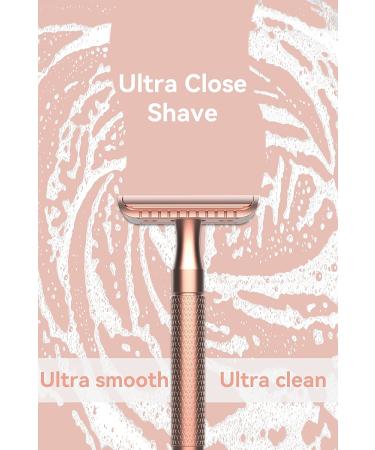 Safety Razor for Men and Women | Double Edge Razor Blades | Eco-Friendly & Zero Waste | Rose Gold - Buy Online on SooperMarket.com