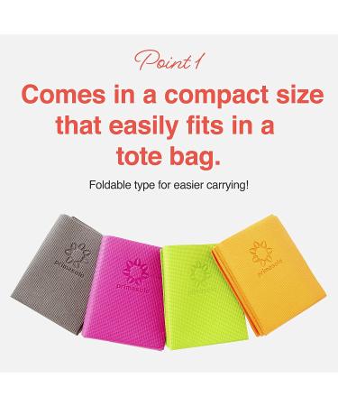 Primasole Folding Yoga Mat | Foldable & Portable for Travel | 4mm Thick | Black - Buy Online on SooperMarket.com