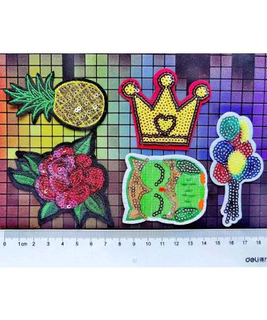 Qingxi Charm 32pcs Sequins Embroidered Patches - DIY Craft Embellishments for Clothes, Hats, Shoes - Assorted Styles - Buy Online on SooperMarket.com