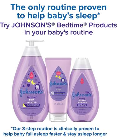 Johnson's Baby Bedtime Moisturizing Body Cream - 8 fl. oz | Night Time Massage Cream for Dry Skin | Hypoallergenic Formula with Relaxing Aromas | No Parabens, Phthalates, or Dyes - Buy Online on SooperMarket.com