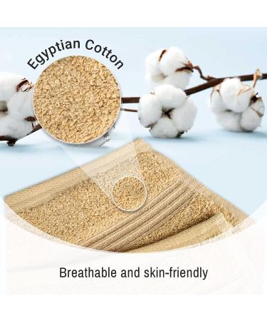 Superior Premium Egyptian Cotton 6-Piece Bath Towel Set - Luxurious Gold Towels - Buy Online on SooperMarket.com