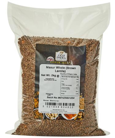 Old India Masur Whole (Brown Lentils) 2kg