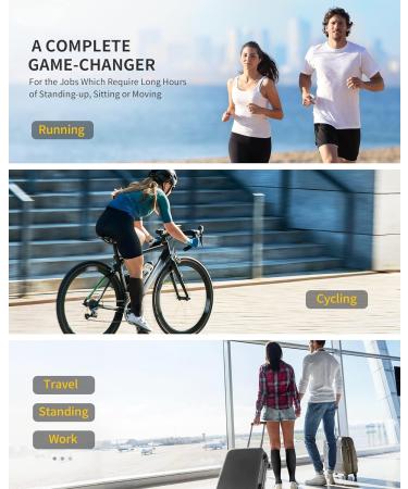 Buy Cambivo Compression Stockings for Men & Women - 2 Pairs XXL Black | Sports Travel Running Support Socks - Buy Online on SooperMarket.com