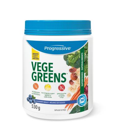 Progressive Vegegreens Blueberry Medley Flavour 530 g Anti-Inflammatory plus Liver & Digestion Support Blueberry Medley 530 g
