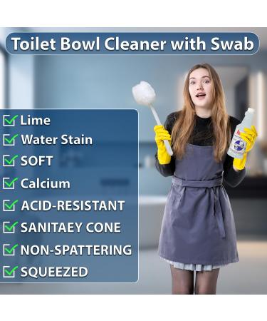 Amazon Brand 32oz Ring King Toilet Bowl Cleaner | Heavy Duty Stain Remover & 13" Mop Applicator for Toilets Tubs and Showers - International Shipping Available - Buy Online on SooperMarket.com