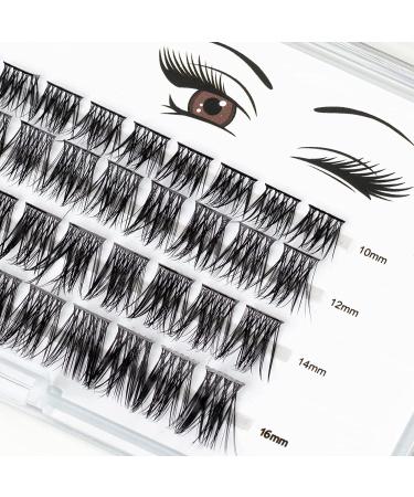 LANKIZ 48 Pcs DIY Eyelash Extension Kit - Soft & Lightweight Individual Lash Extensions 10-16mm Mix - Wide Band Cluster Lashes for Home Use - Buy Online on SooperMarket.com