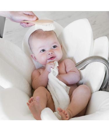 Natemia Wooden Baby Hair Brush - Soft Goat Bristles, Ideal for Newborns & Toddlers, Helps with Cradle Cap - Perfect Baby Registry Gift - Buy Online on SooperMarket.com