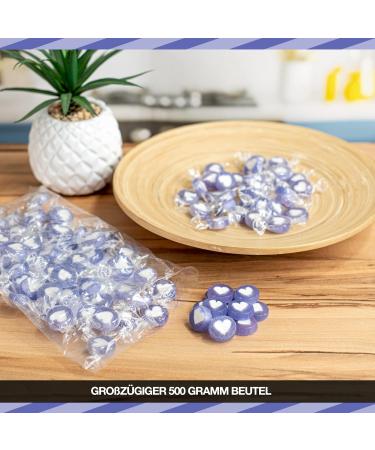 Rocks Heart Sweets Sweet Lilac White as Sweet Table Decoration at Wedding Baptism holy Communion or Valentine s Day (500 GR) with Lilac Heart - Give Love with Hearts - Buy Online on SooperMarket.com