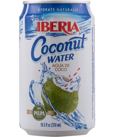 Iberia Coconut Water With Pulp, 10.5 Fl Oz (Pack of 24)
