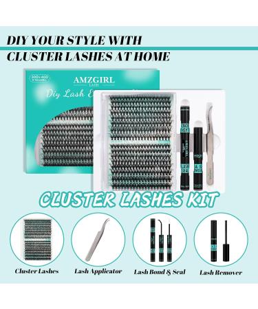 Lash Extension Kit 320Pcs - DIY Individual Lashes Clusters Bond & Seal Remover & Applicator Tool - 3040D D-Mix 9-16mm for At Home Use - Buy Online on SooperMarket.com