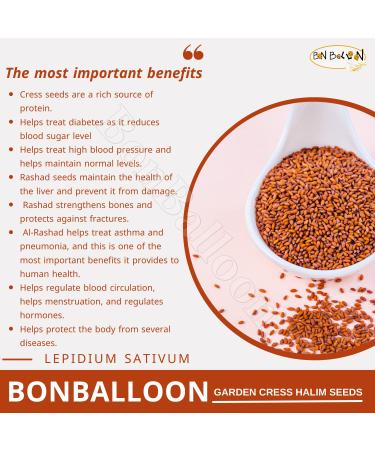 Organic Herbal Garden Cress Seed 500g - Lepidium Sativum for Agriculture & Health - Buy Online on SooperMarket.com