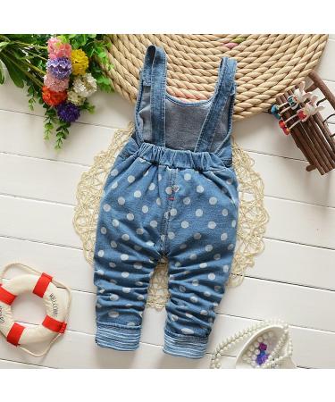 KIDSCOOL SPACE Baby Denim Overalls | 3D Cartoon Knitted Jean Dungarees | 18-24 Months - Buy Online on SooperMarket.com